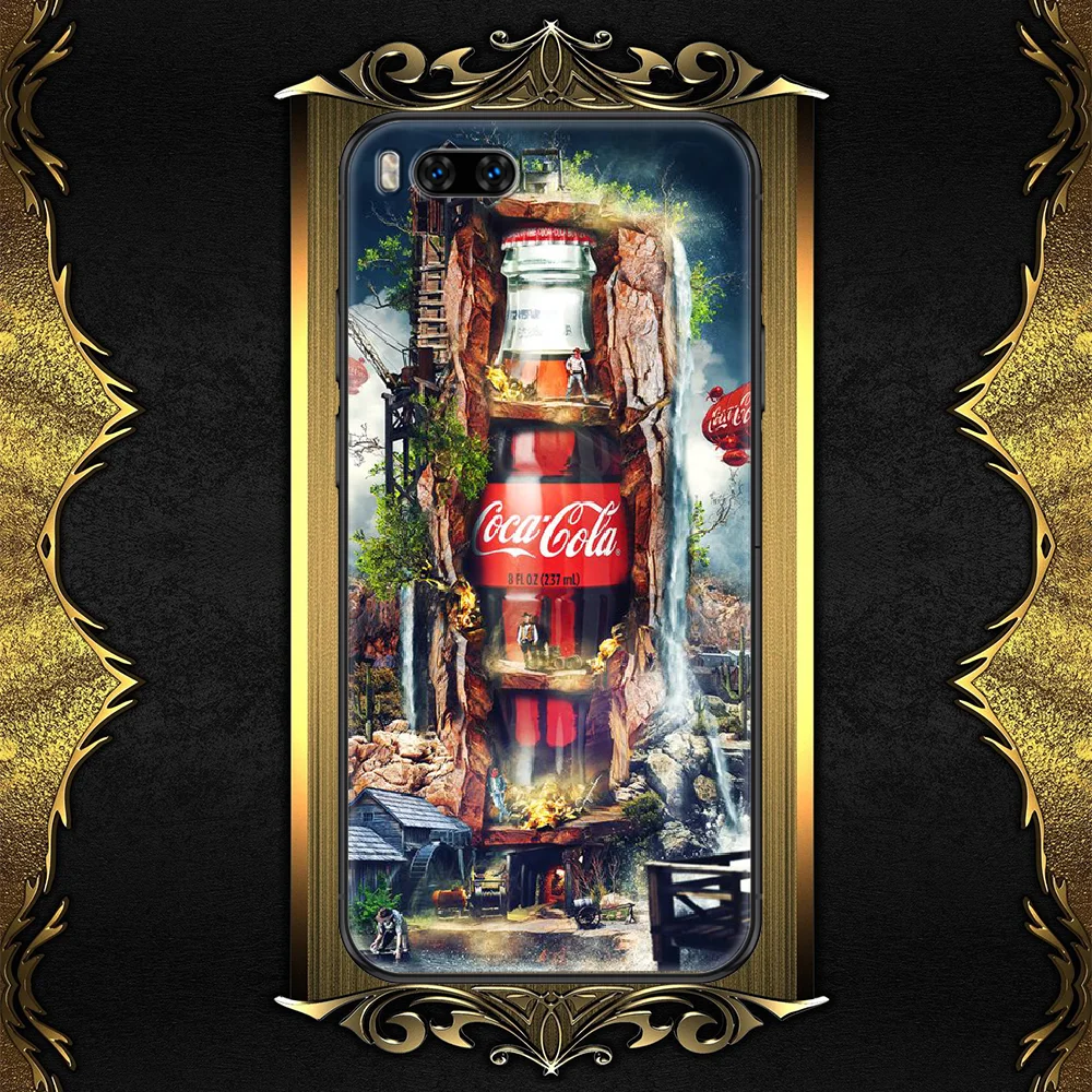 

originality Soda Brand cola Art Coca Phone Case Cover Hull For iphone 5 5s se 2 6 6s 7 8 12 mini plus X XS XR 11 PRO MAX black