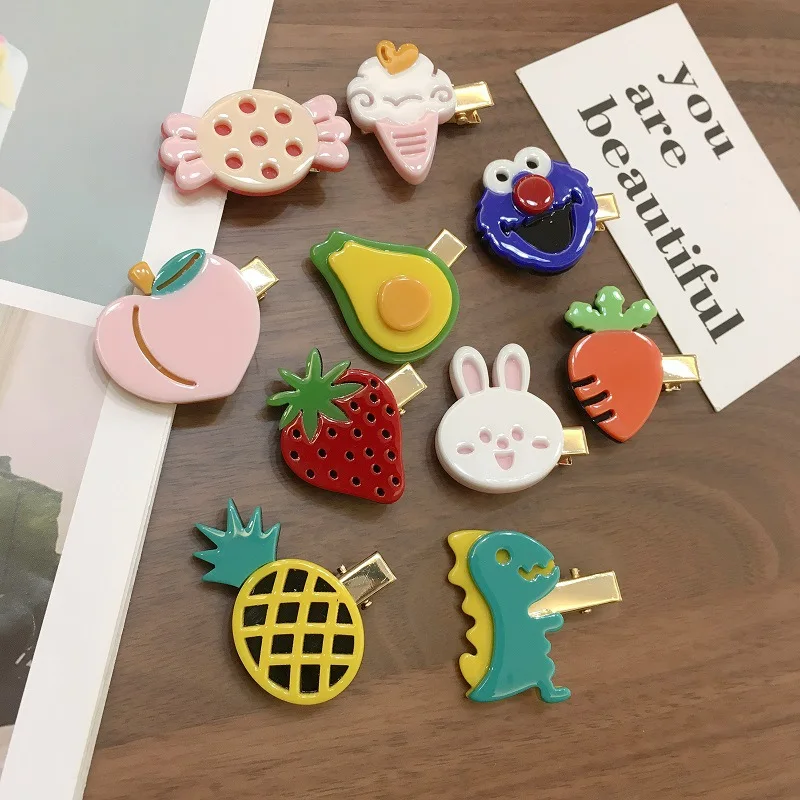 Детские Модные Фруктовые аксессуары для волос Мультяшные милые фотообои девочек