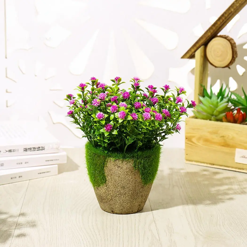 Портативное красивое моделирование цветочного растения бонсай домашнее