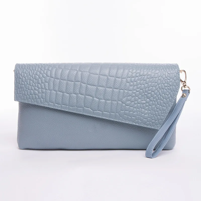 Сумка из воловьей кожи женская сумка на одно плечо скошенная для ужина|Сумки с