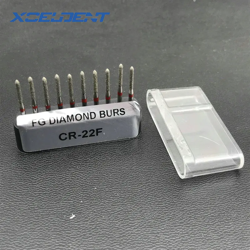 10pcs Dental Diamond Burs Drill Dia-burs Polishing Smoothing Whitening Product For High Speed Handpiece Medium FG 1.6M