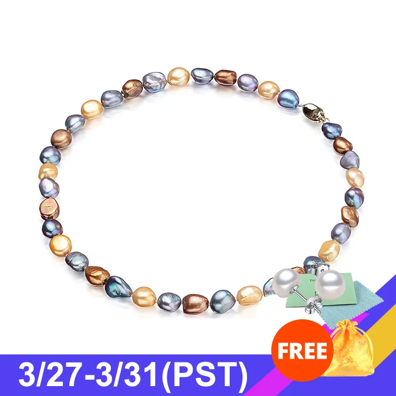 Женское Ожерелье барочное ожерелье из 100% натурального пресноводного жемчуга|collar