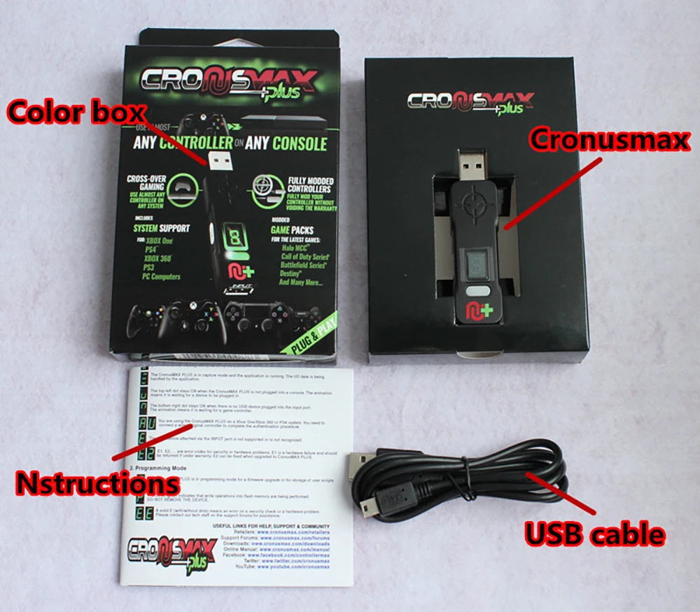 CronusMAX Plus преобразователь для/PS4/PS3 XboxOne/360 + USB-конвертер Bluetooth 4 0 MOD Бесплатная