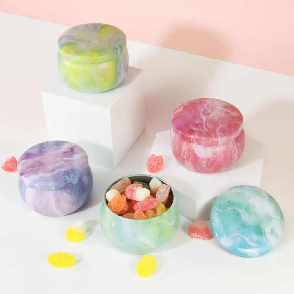 

Mini Tinplate Homemade Lipstick Box Small Medicine Box Christmas Gifts Box Vaseline Tin Box Wedding Candy Metal Box