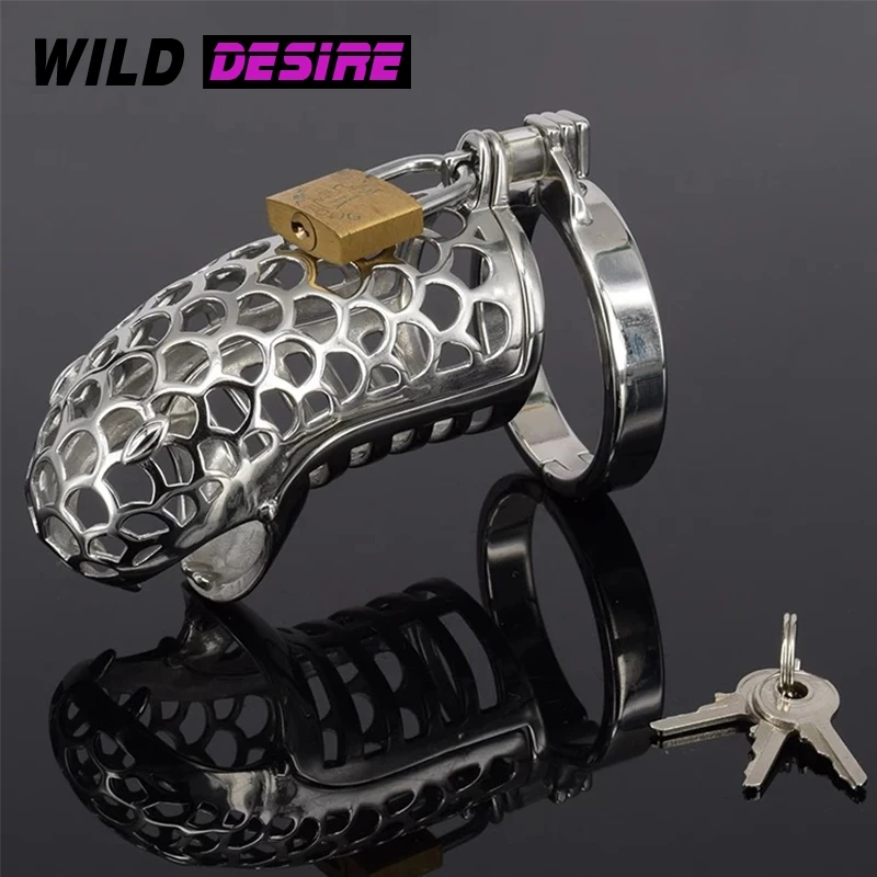 Новая мужская каркасная кобура в форме змеи с замком из металла для пениса, кольцо на корне полового члена, уретральные и тестикулярные суппорта, секс-игрушка для мужчин, стальная.