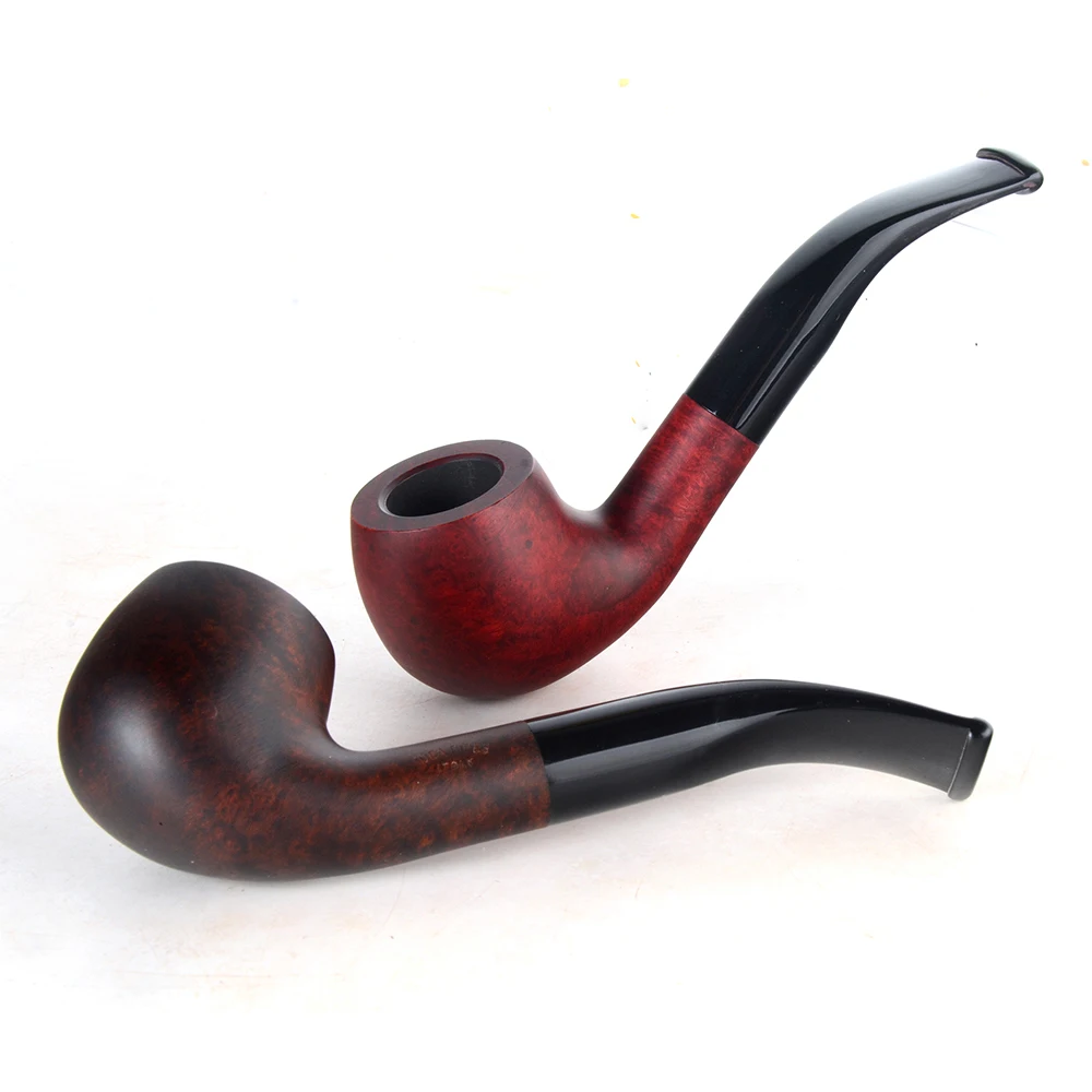 Трубы Briar для курения табака гладкая отделка 9 мм фильтр изогнутая форма трубы #