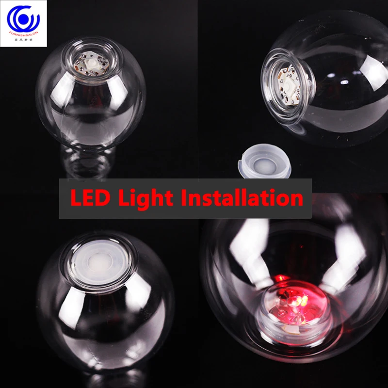 Креативный светодиодный светильник пластиковая прозрачная лампа бутылка для