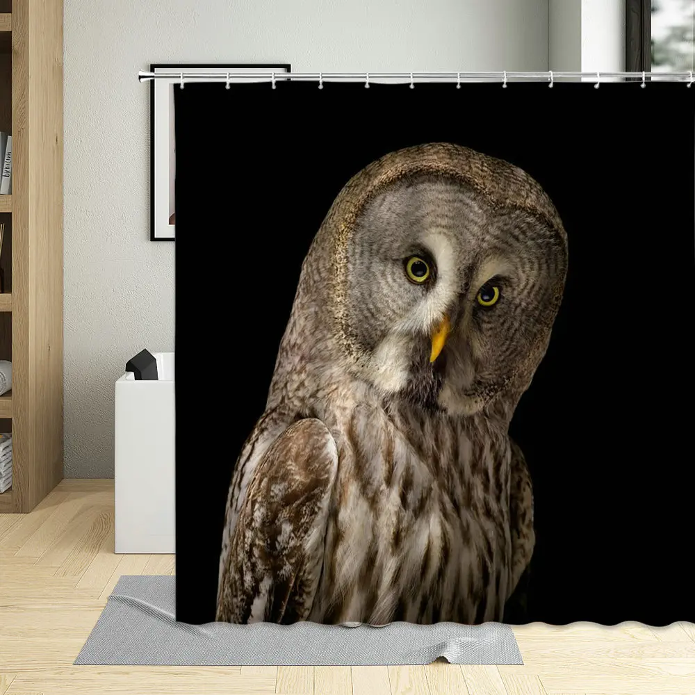 

Fantasy Woods Owl Shower Curtain Animal Bathroom Decor Polyester Fabric Waterproof Bath Hanging Curtains With Hooks Screen