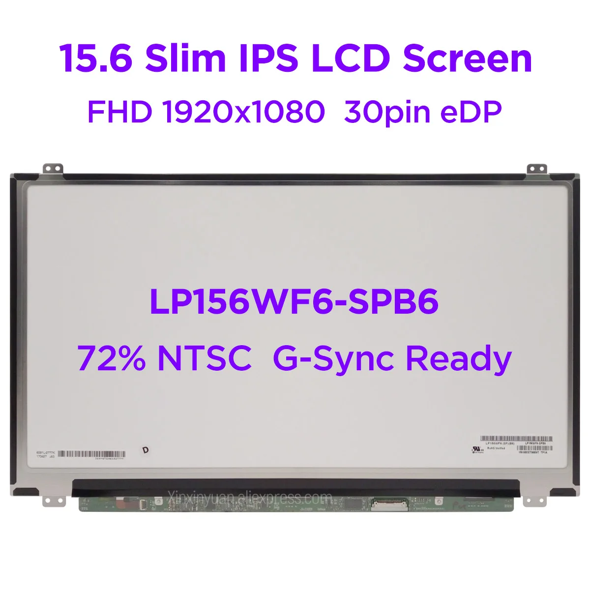 LP156WF6 SPB6 G Sync Ready для DELL Alienware 15R4 15 6 &quotЖК экран ноутбука 72% дюймов NTSC светодиодный