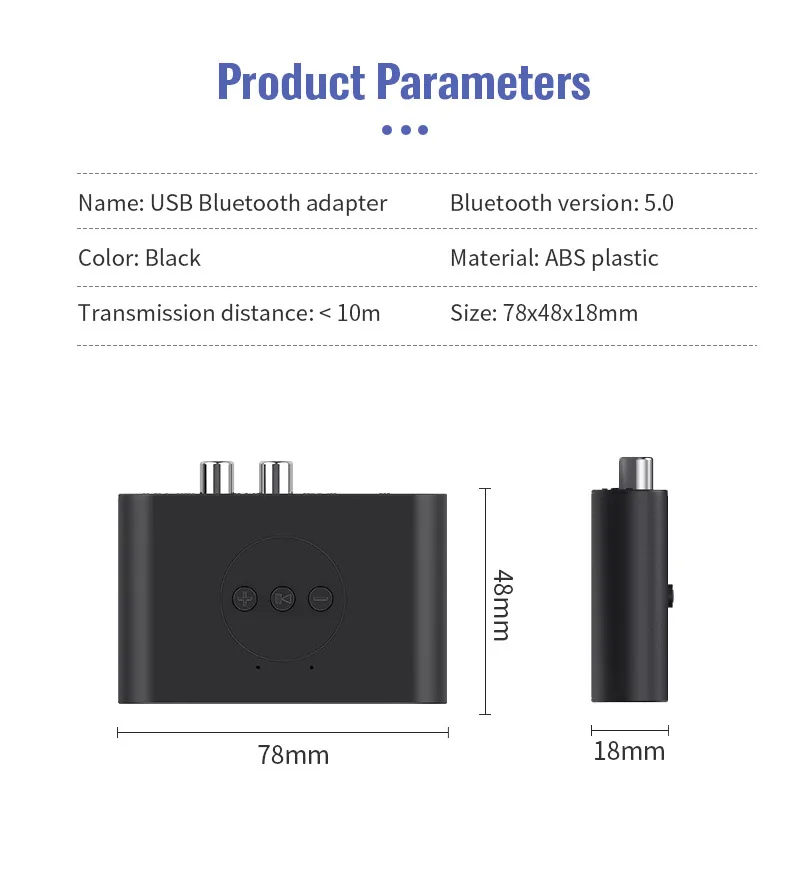 Приемник Bluetooth 5 0 U-диск RCA 3 мм AUX-разъем стерео беспроводной адаптер с микрофоном