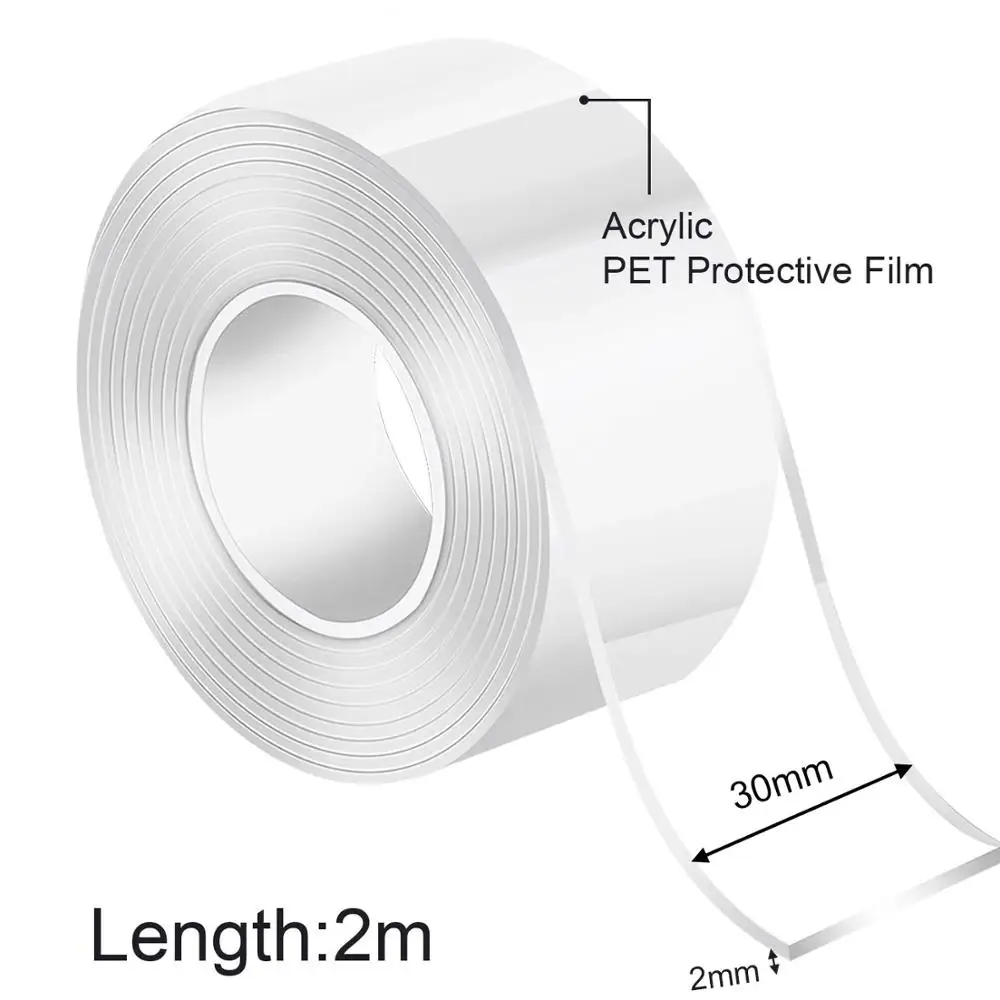 Волшебная лента миллионов раз наноуровня двусторонние наклейки водостойкая ПВХ
