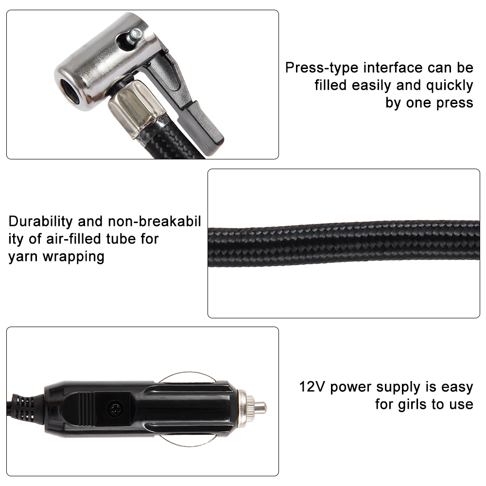 2019 Новый цифровой насос для накачивания велосипедных шин DC 12 вольт автомобильный