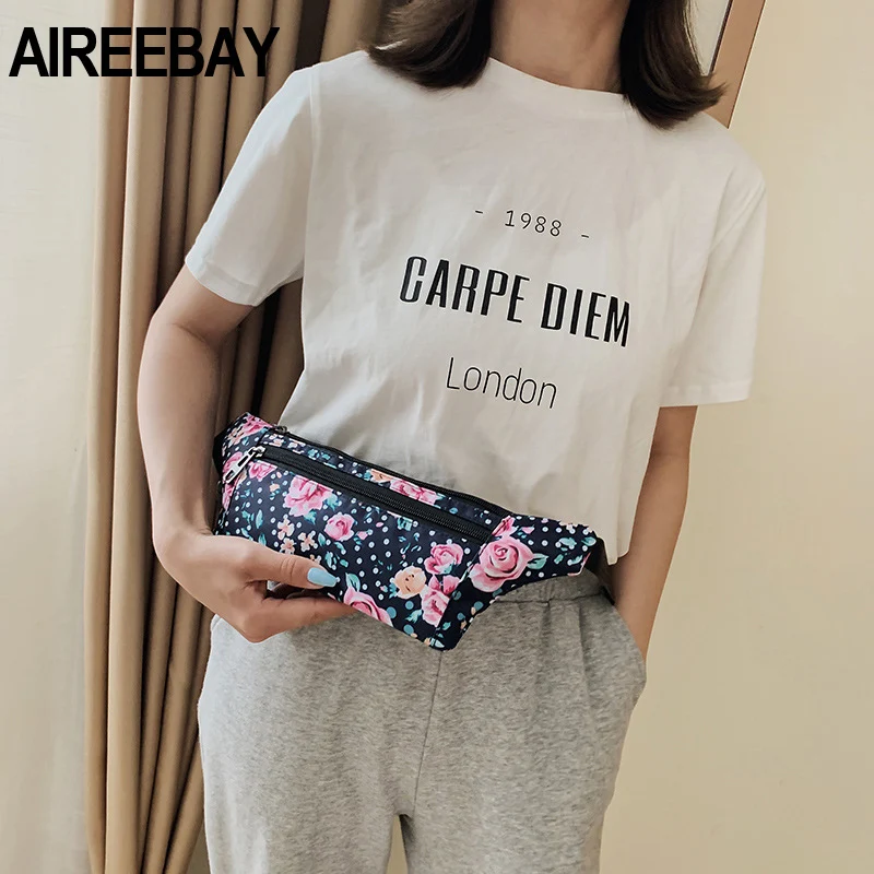 AIREEBAY Новая летняя Стильная Женская поясная сумка с 3 карманами богемная