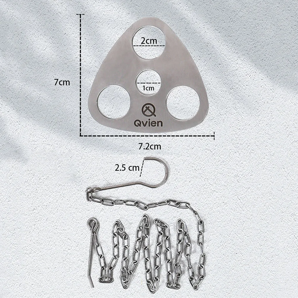 

Outdoor Camping Triangular Hanging Pot Bracket Portable Tripod Ring Stainless Barbecue Rack Picnic Multifunctional Ring Hook gas
