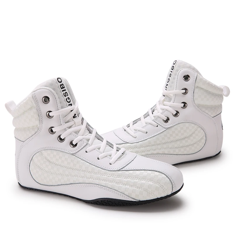 Новые Профессиональные боксерские туфли Мужская обувь для борьбы дышащие