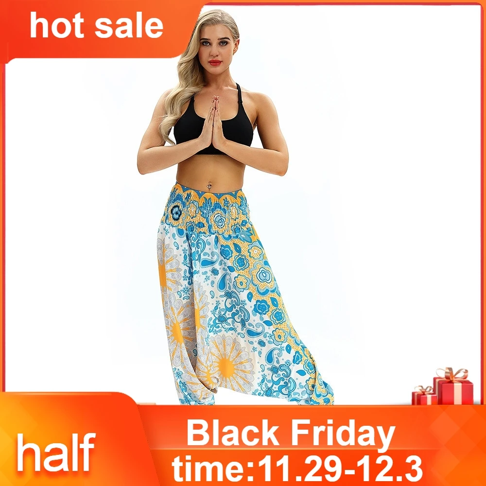 Женские повседневные свободные брюки мешковатый комбинезон Aladdin в стиле бохо