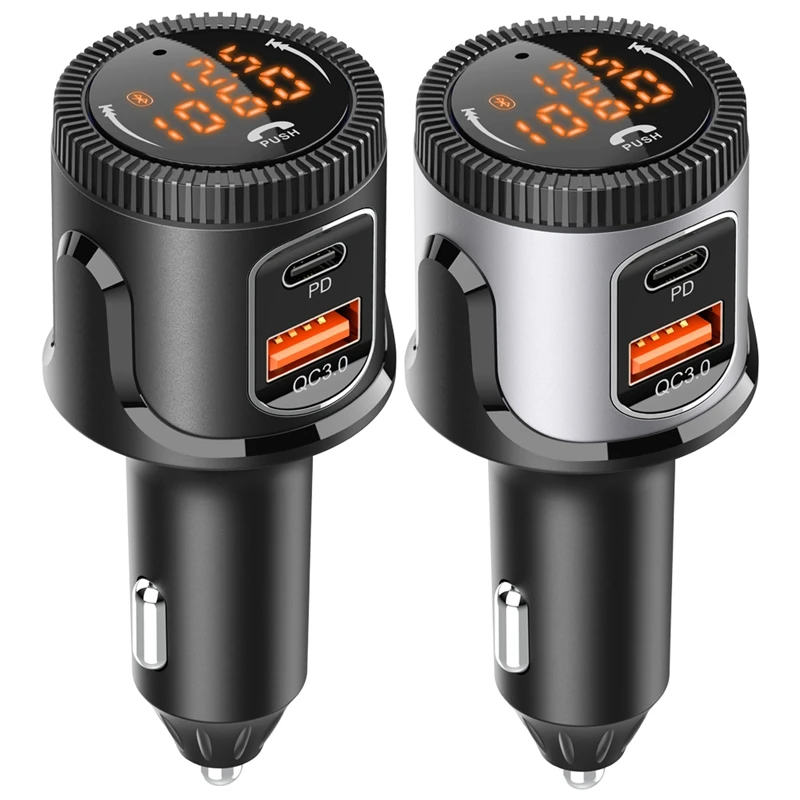 

QC 3.0 Dual USB Charger Car Bluetooth 5.0 FM MP3 Handsfree Calling