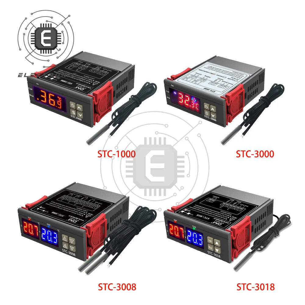 

STC-1000 STC-3000 STC-3008 STC-3018 LED Digital Temperature Controller Thermostat Thermoregulator Incubator Heat Cool 110V 220V