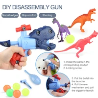 early learning education toys diy screw nut group installed 3d puzzle games disassembly dinosaur gun model toys for children
