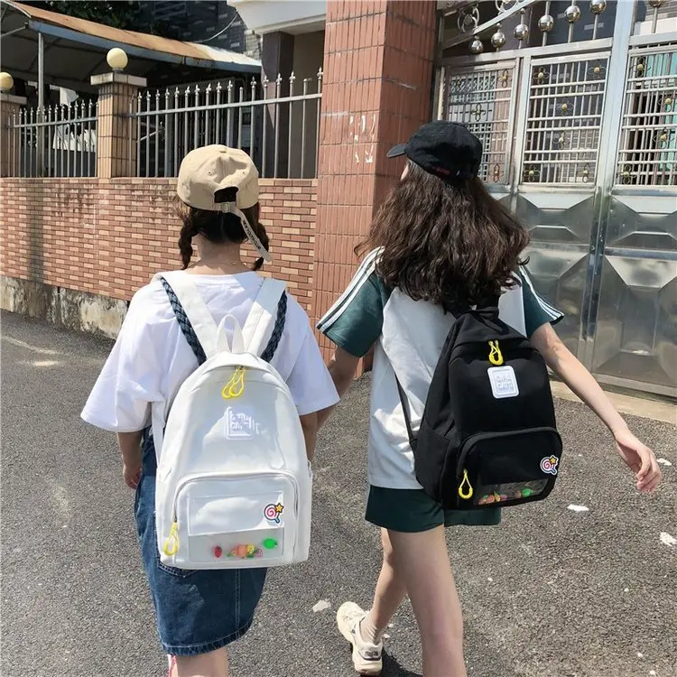 Женские прозрачные холщовые рюкзаки с фруктами Новинка лета 2019 Модные женские