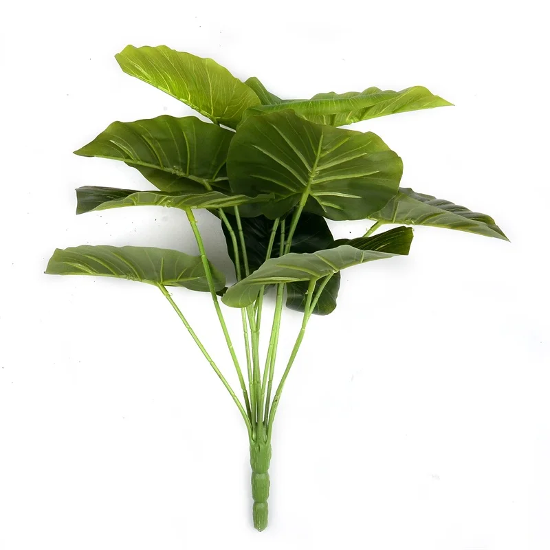 1 букет/12 листьев Искусственные пластиковые листья редиса зеленое растение для