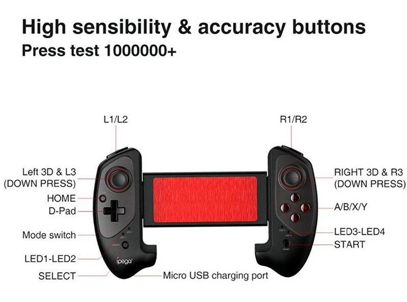 PG-9083 Bluetooth беспроводной геймпад Телескопический игровой контроллер игровой коврик Pubg контроллер для nintendo Switch iOS/Android/WIN/PC