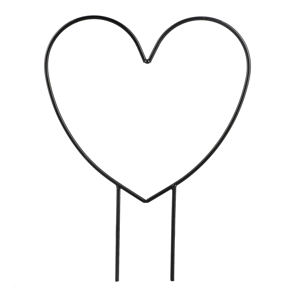 

Подставка в форме сердца, решетчатая рама для выращивания растений, для использования в помещении и на улице, стойка для черных садовых цвет...