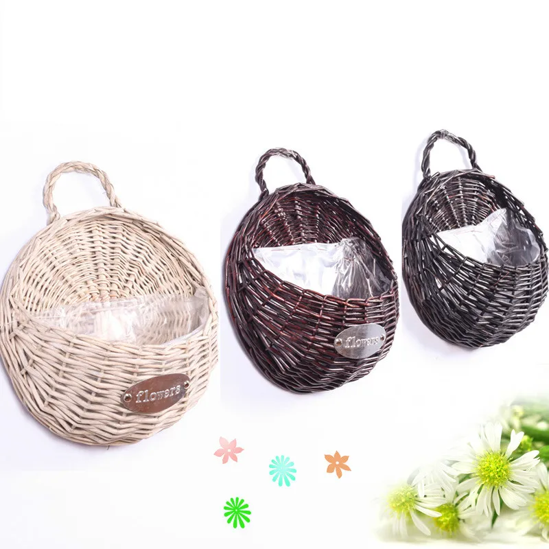 Плетеная вручную корзина из ивы Sinolia для украшения дома Настенная Корзина цветов