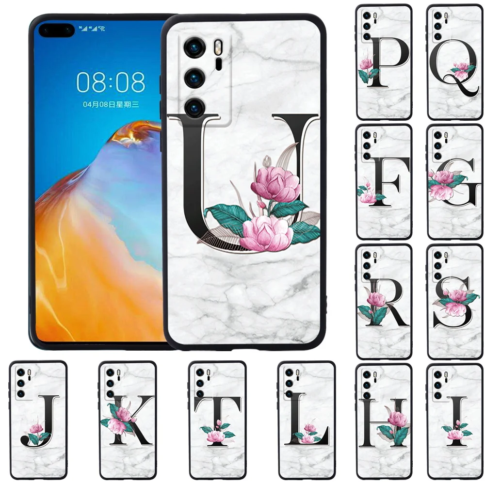 

Soft Silicone Phone Case for Huawei P20/P20 Pro/P30 Pro/P30 Plus/P30 LITE/P40/P40 Pro White Marble Pattern Anti-drop Back Cover