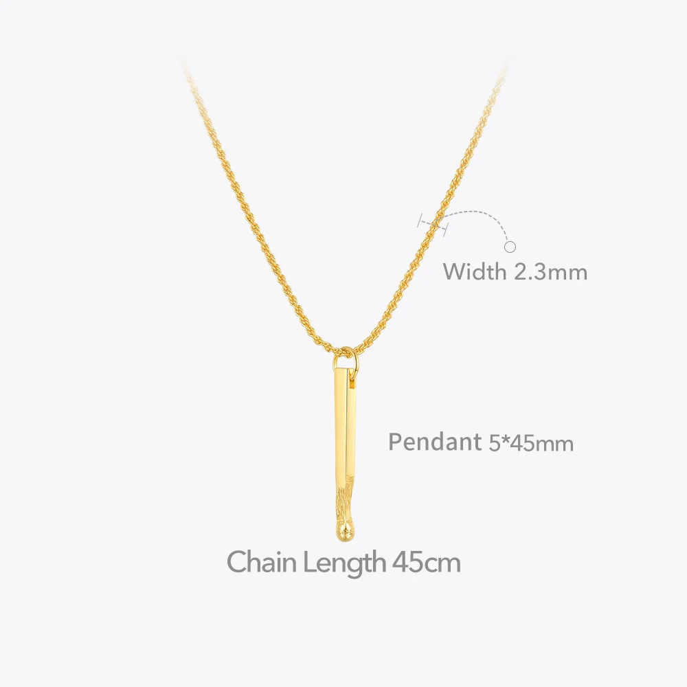 Женское винтажное ожерелье с подвеской-палочкой золотого цвета P3186 |