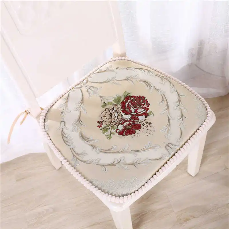 Подушка для стула в европейском стиле из синели мягкая дышащая ткань домашнего