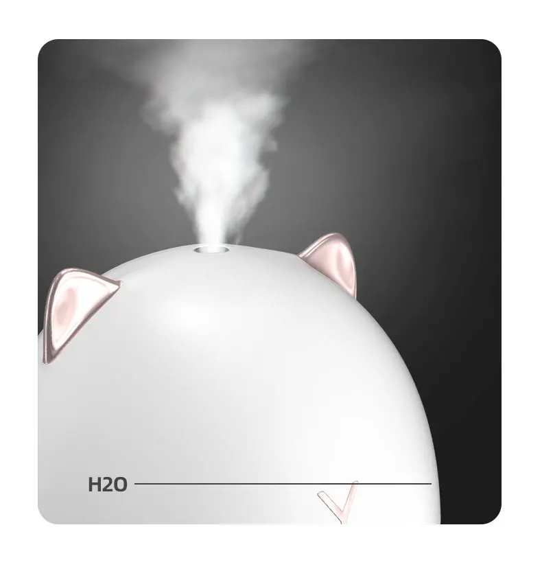 Мини увлажнитель 200 мл милый кот ароматерапия диффузор автомобильный освежитель