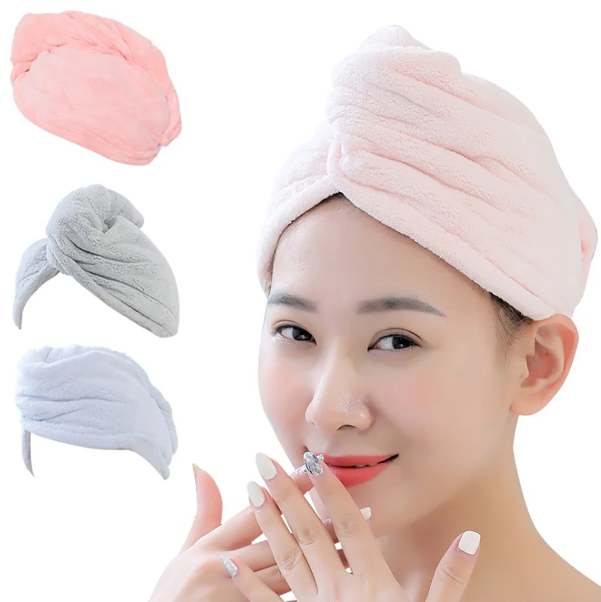 

Женская шапочка для душа, прочная водовпитывающая треугольная шапочка, Женская быстросохнущая стирка волос