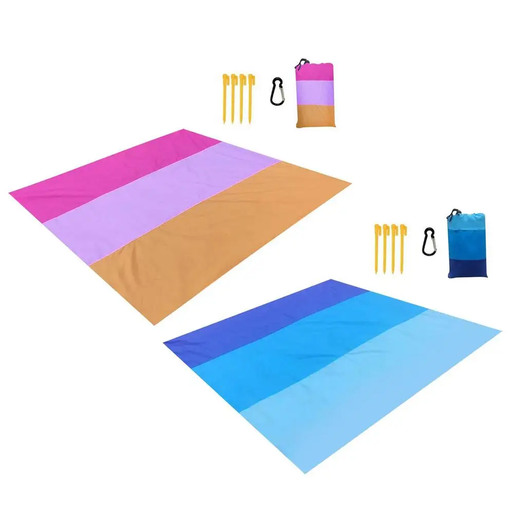 

200x145cm Foldable Sandless Beach Mat Portable Pocket Picnic Mat Camping Magic Beach Mat Waterproof Mattress Blanket Tent Cover