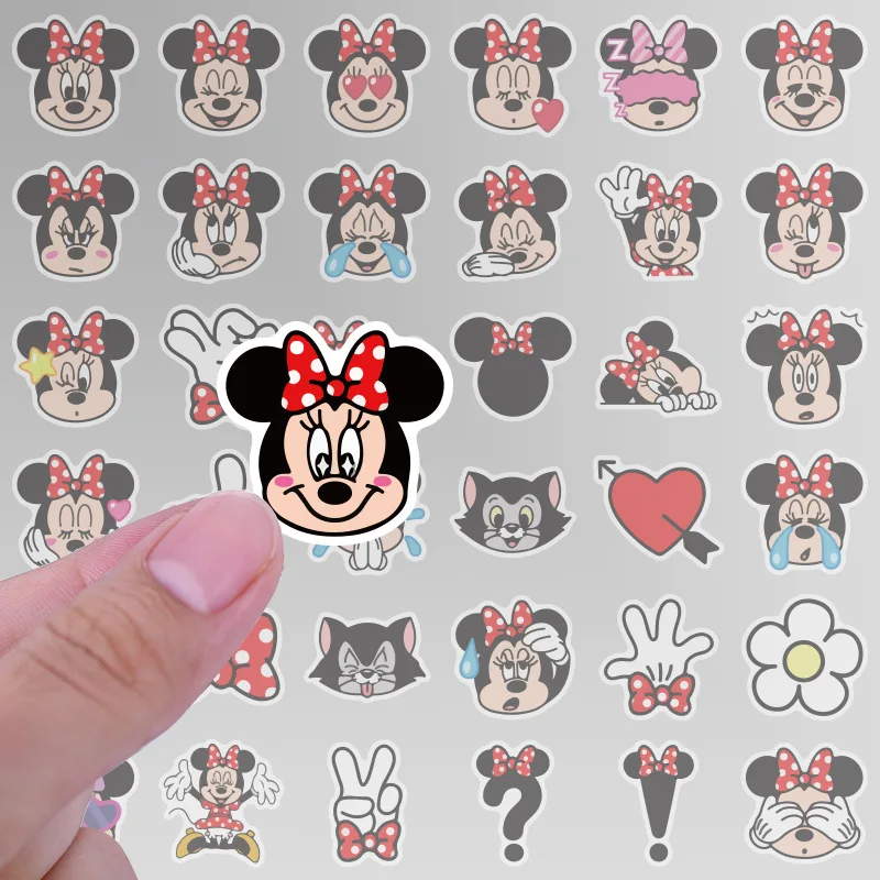 40 шт. милые детские Мультяшные наклейки mi mouse смайлики для мобильного текста на