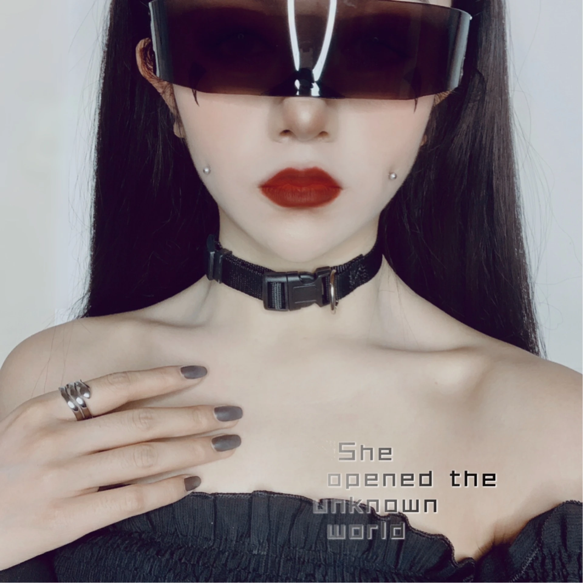 HZ Cool Girl Button 2019 Новый тканевый Регулируемый панк готический чокер черная короткая