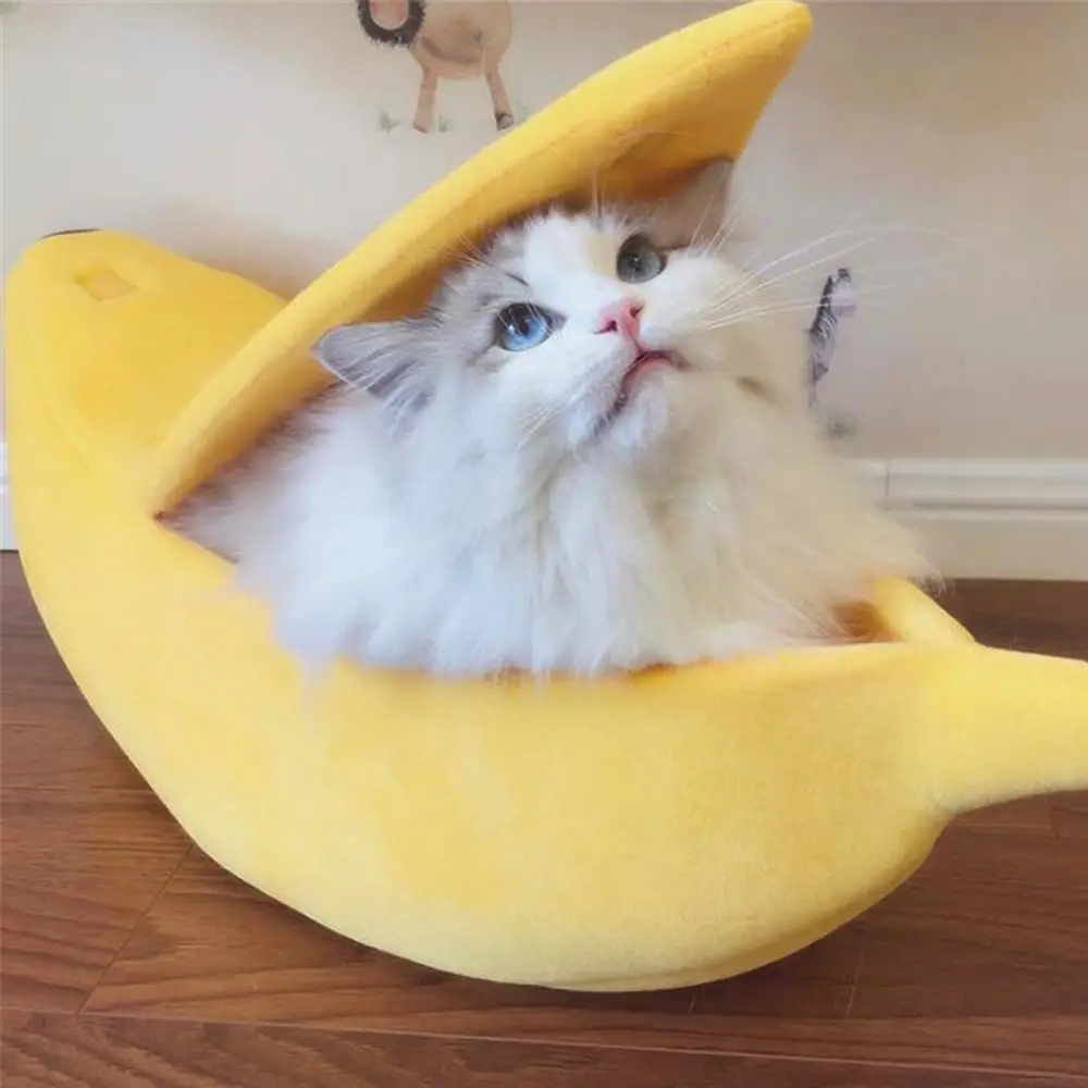 Кровать-коврик для домашних питомцев в форме банана Размеры S/M/L/XL | Дом и сад