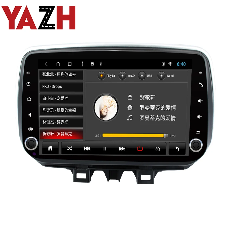 Автомагнитола YAZH 32 ГБ мультимедийный GPS для Hyundai Tucson/ Ix35 2019 с Android 9 0 восьмиядерным
