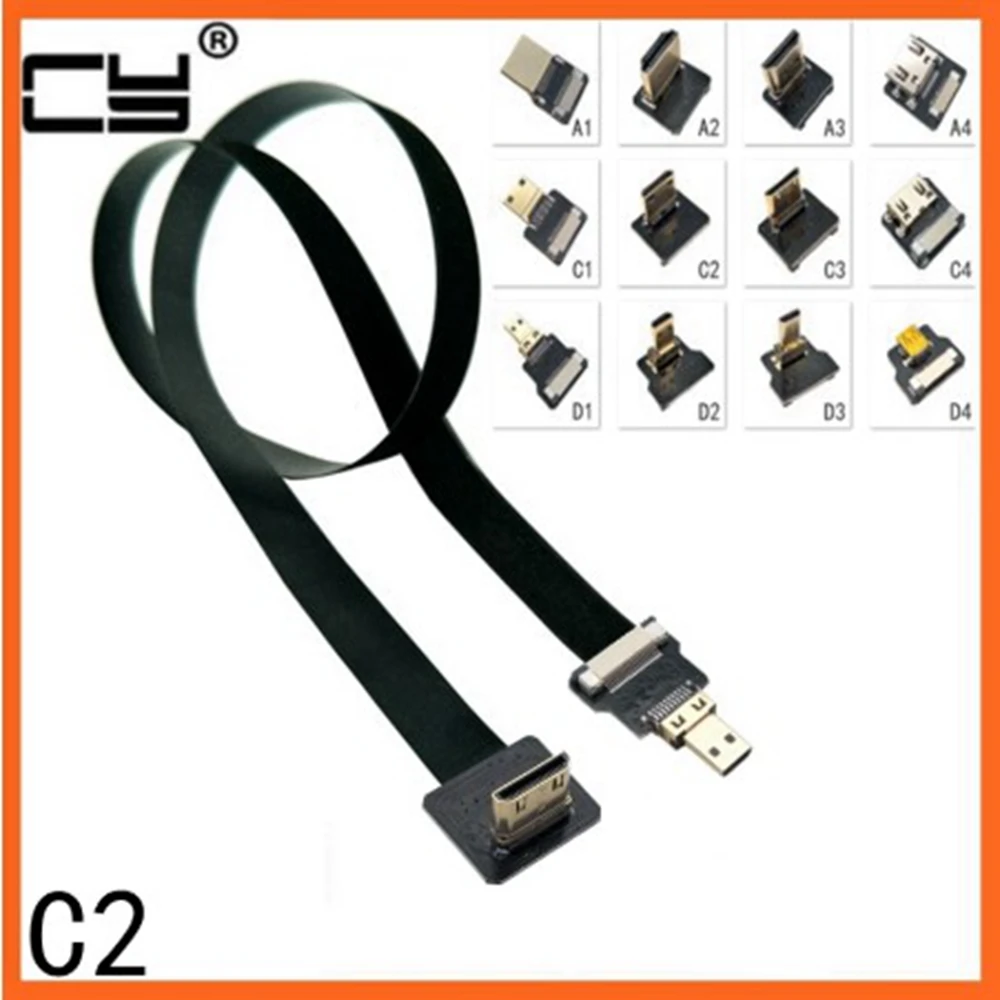 Мини HDMI-Совместимость мужчин и женщин 90 градусов адаптер печатной платы ленты