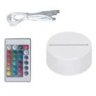 Акриловая 3D Светодиодная основа для лампы, Настольная оссветильник ная Ночная осветительная основа, светодиодная осветительная панель с сенсорным управлением из АБС-пластика, 7 цветов, аксессуары