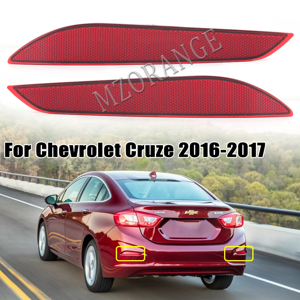 Tail Brake Turn Signal Rear Bumper Light For Chevrolet Cruze 2016 2017 2018 Fog Lamp Car Accessories Red Shell ABS No Bulb