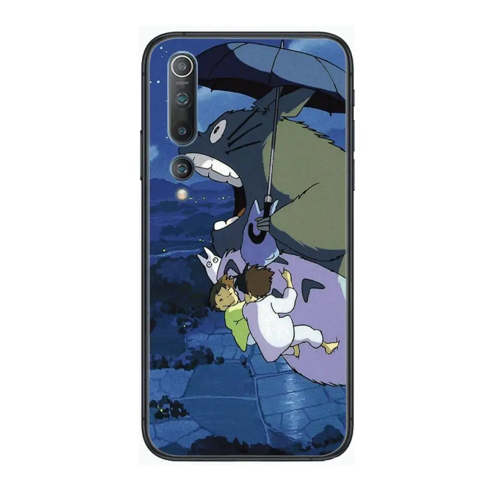

Boutique Cute Totoro Phone Case For xiaomi mi11 5g 10 liti Ultra 9Pro SE 3 8 Note Anime Black Cover Silicone Back Pretty tpu