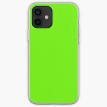 Super Bright Fluorescent Green Neon  Phone Case for iPhone 5 5S SE 6 6S 7 8 Plus 11 12 13 Pro Max Mini X XS XR Max Coque