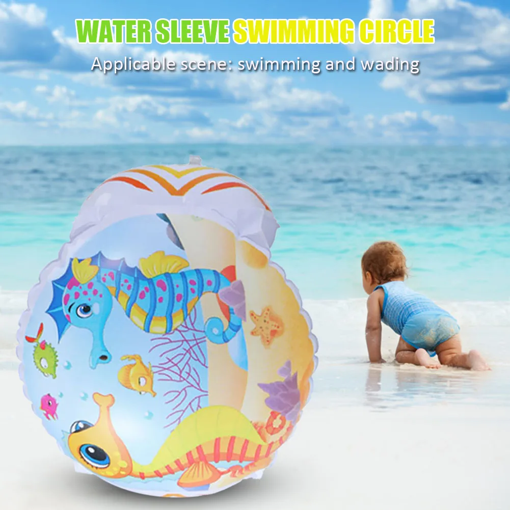 

2Pcs Flexible Floating Sleeve Kit Water Sleeve Buoyancy Swimming Equipment Thickened PVC Inflatable Arm Ring Cartoon