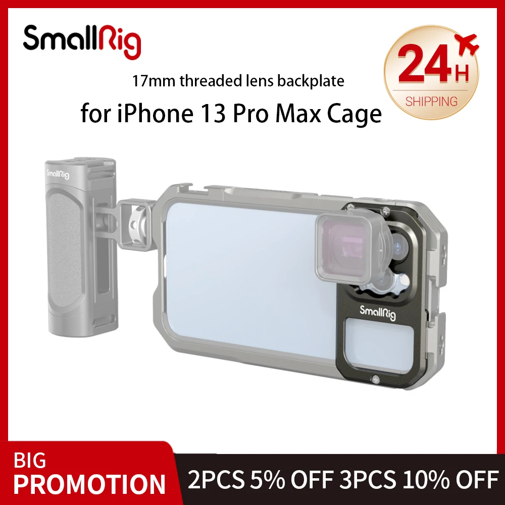 

SmallRig 17mm Threaded Lens Backplate for iPhone 13 Pro Cage Smartphone iPhone 13 Pro Max Phone Cage Rig 3634