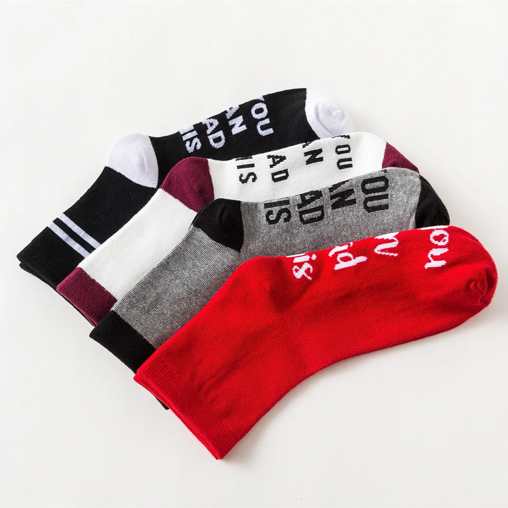 Funny Socks Women Men Wine Letter Printed IF YOU CAN READ THIS Sock Unisex Cotton Party Couple Meias (1 Pair) |
