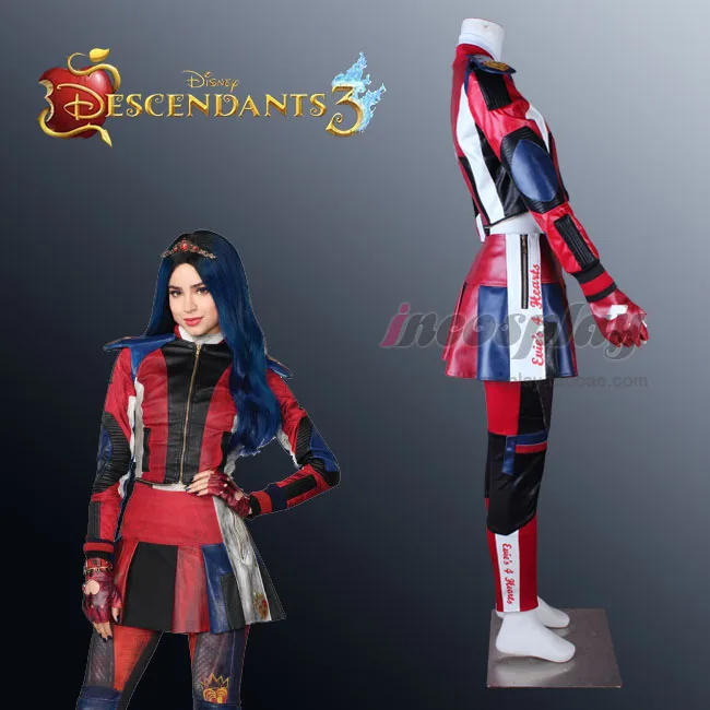 [По индивидуальному заказу] аниме наследники 3 Эви красная боевая униформа полный