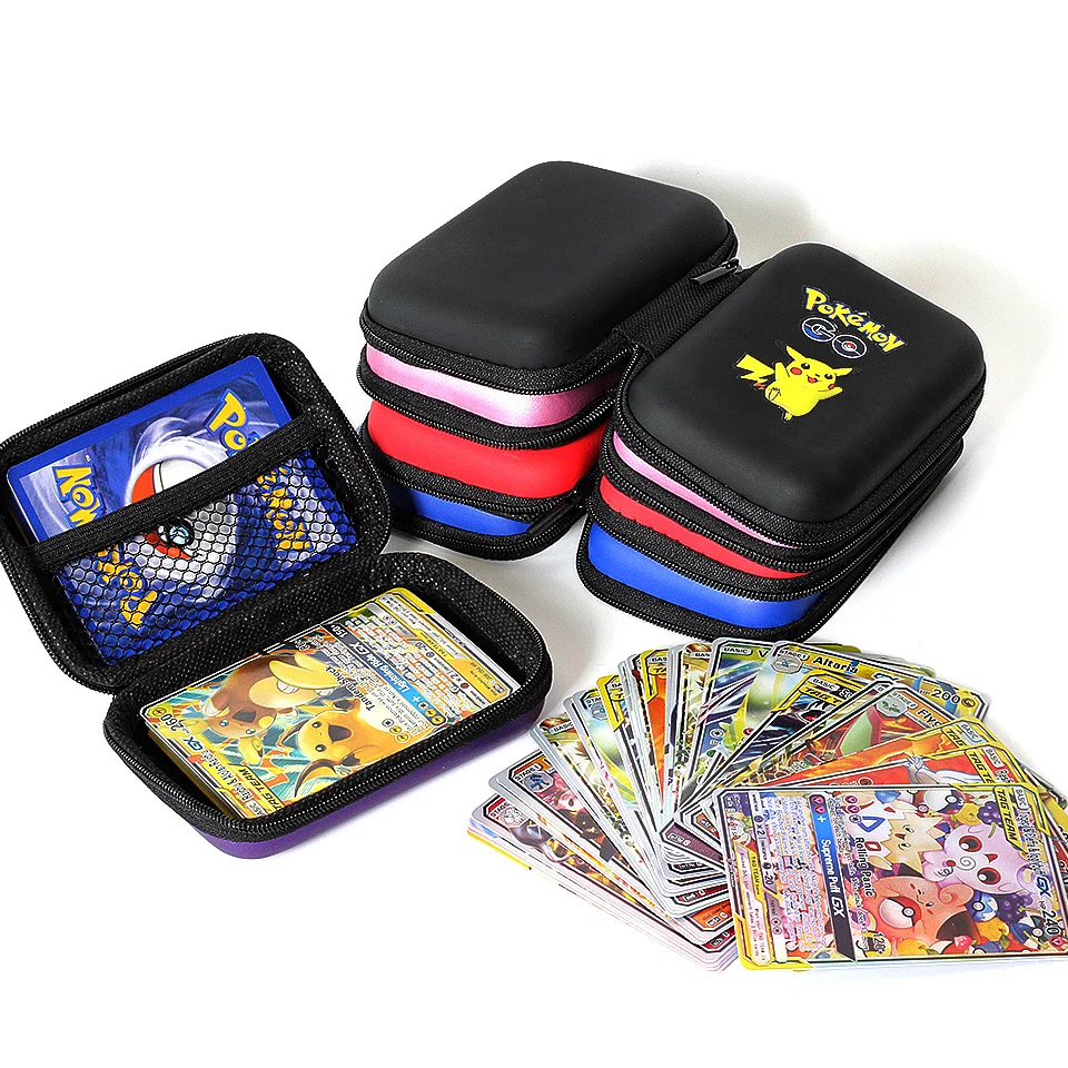 Tarjetas de juego de Pok&eacute;mon Pikachu, soporte de tarjetas de 60 capacidad, funda r&iacute;gida para &aacute;lbum, tarjetero, caja de almacenamiento para auriculares, regalos de navidad-2