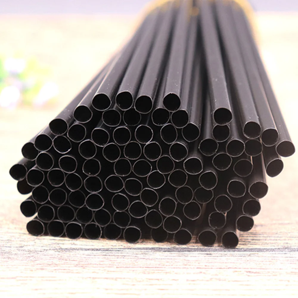 

200 Pcs Straws Disposable Flat Mouth and Straight Drinking Straws Smoothie Drink Straws for Wedding Birthday Party Favor