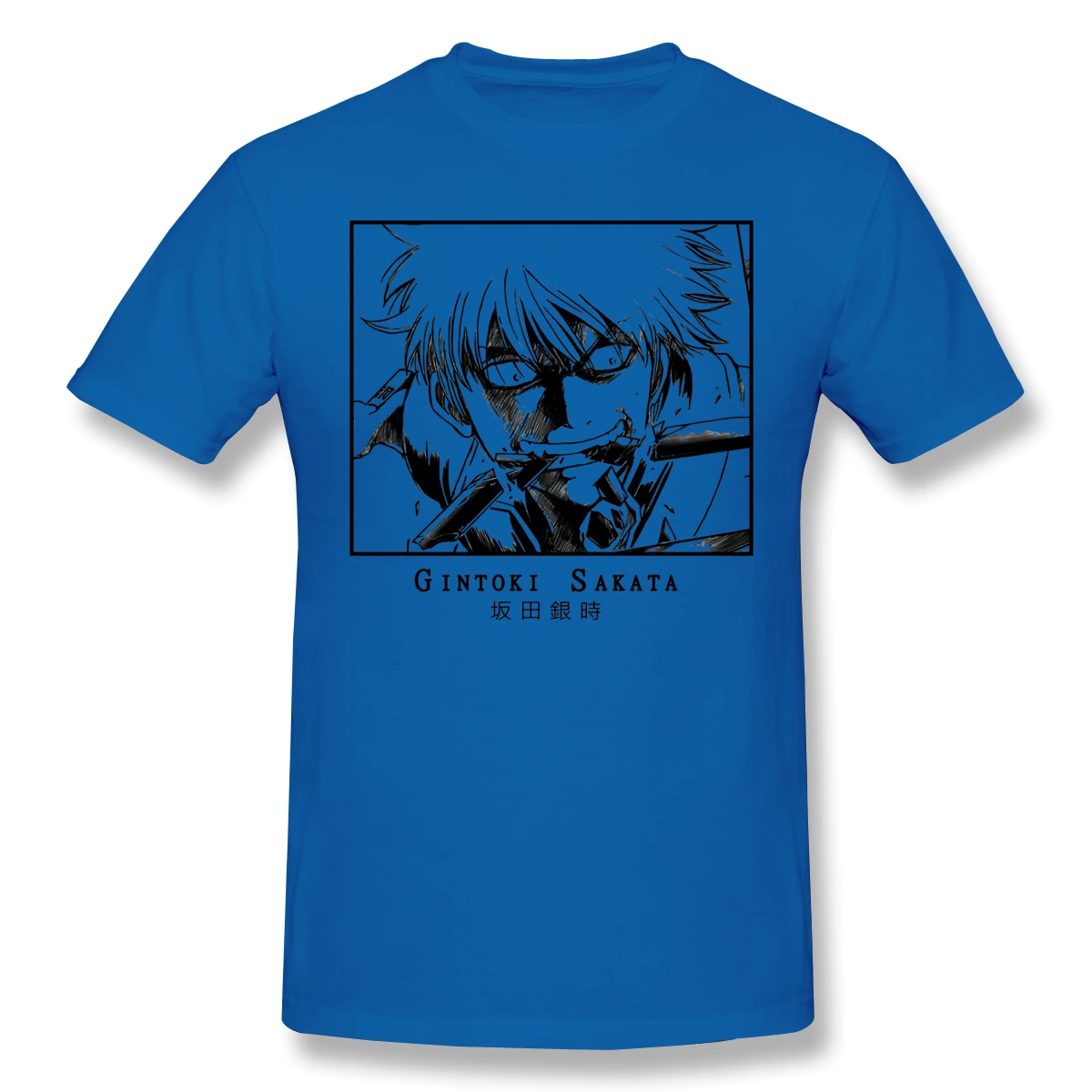 

T-Shirt for Men Gintama Gintoki 100% Cotton Gintama T Shirt 6XL Funny Plus Size Clothes